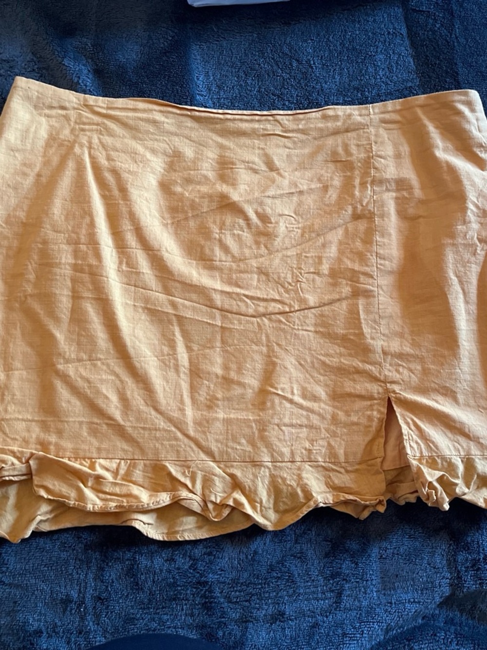 SHEIN Two-Tone Yellow Cotton Skirt